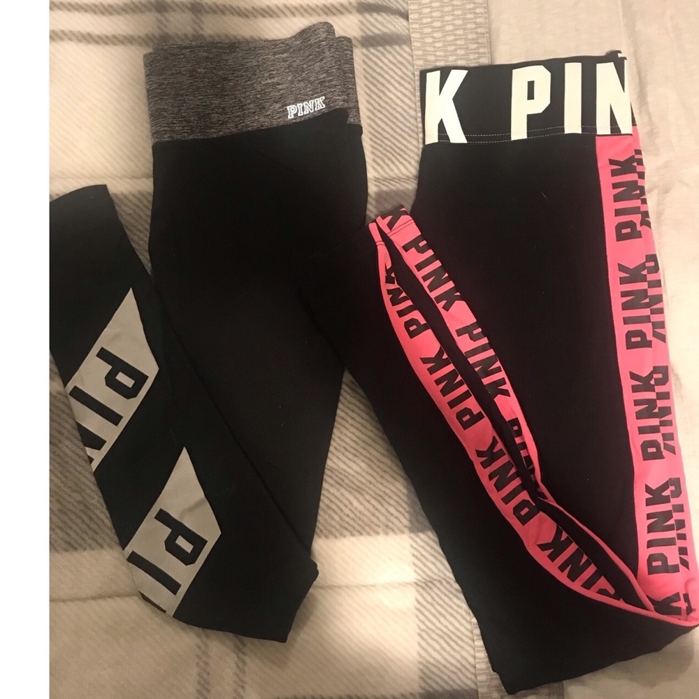 2 pairs of Women’s VS Pink leggings.